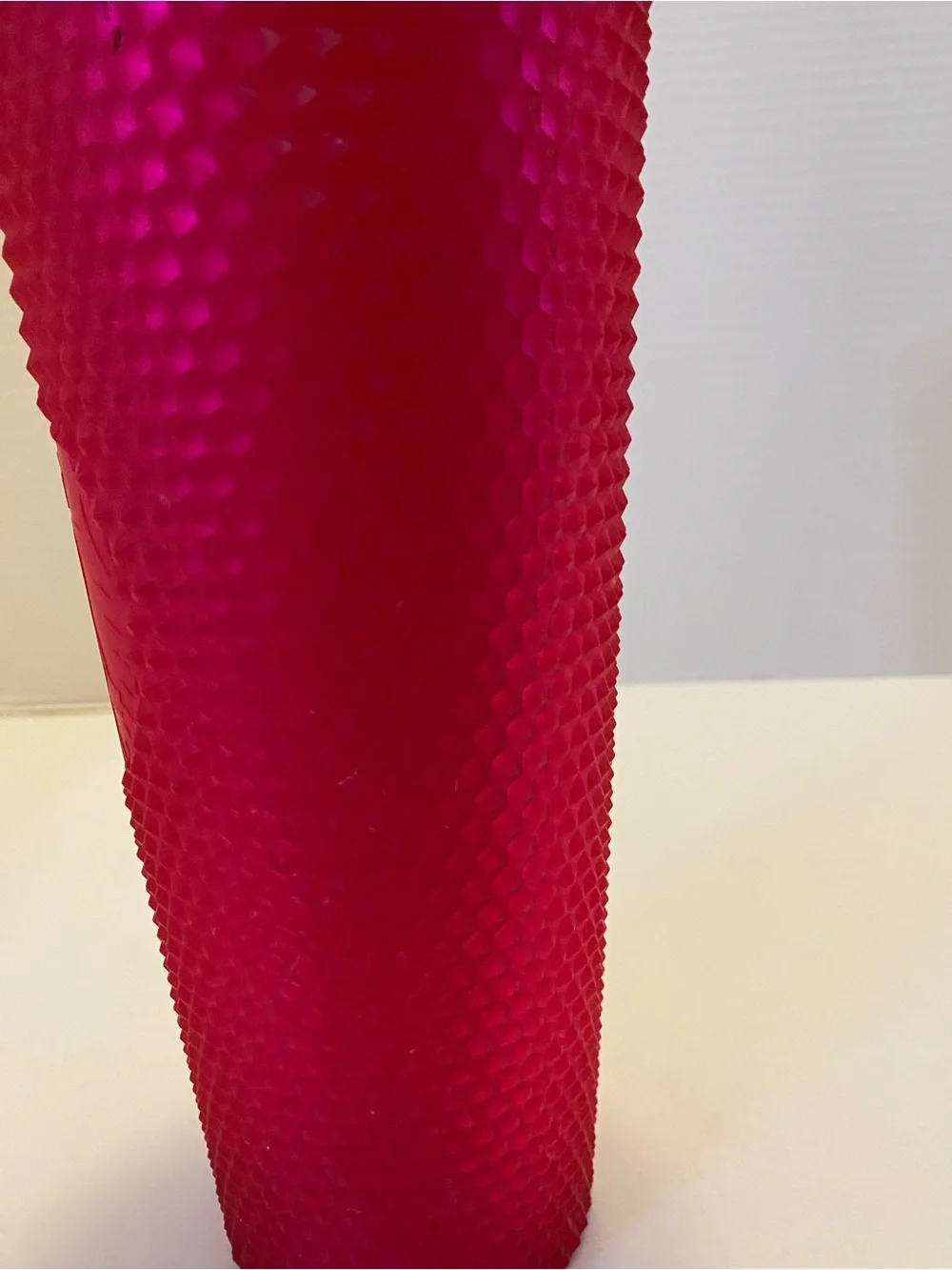 starbucks 2023 hot pink soft touch studded tumbler venti 24oz Brand New No Straw
